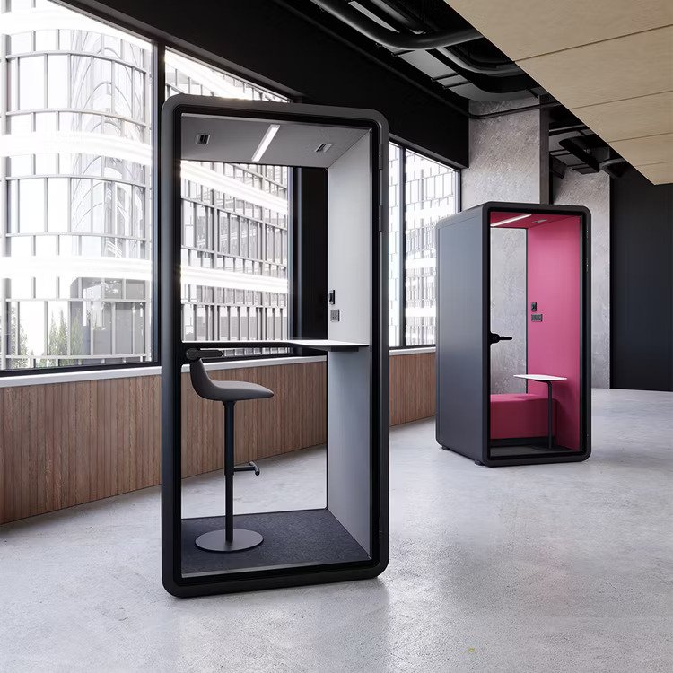 Silent Space Acoustic Booth installed in modern office — Riyadh Saudi Arabia